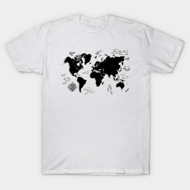 world map sea life T-Shirt by JBJart